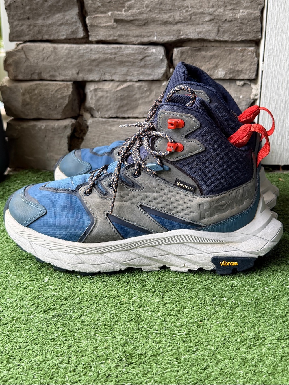 Hoka One One Anacapa Mid GTX Blue/Gray Women’s Hiking Sneakers